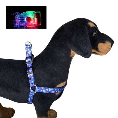 LED dog harness vest breathable custom heavy duty pet LED dog breathable harness comfortable